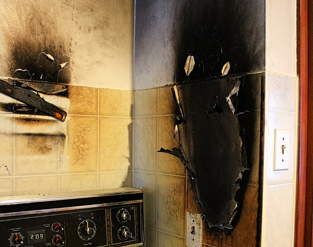 Fire Damaged Kitchen